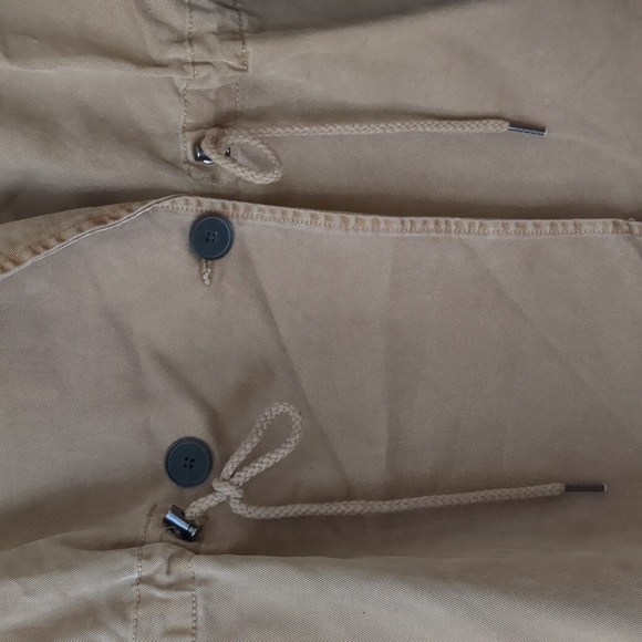 Lucky Brand Double-Breasted Khaki Light Jacket with Cinched Waist - Picture 4 of 4